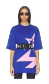 Perfect Moment Oversized Logo Tshirt In Blue