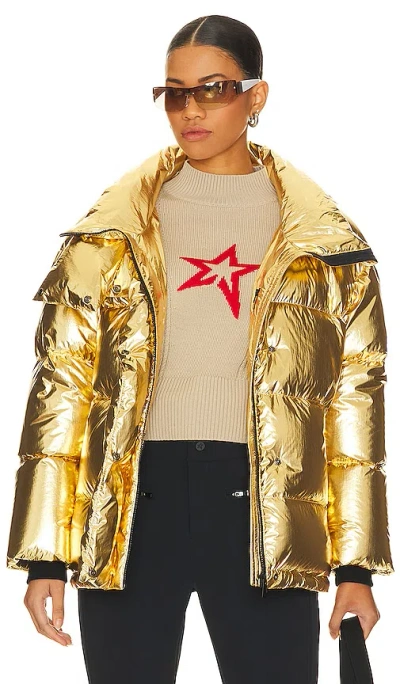 Perfect Moment Oversized Parka Iii In Gold Foil
