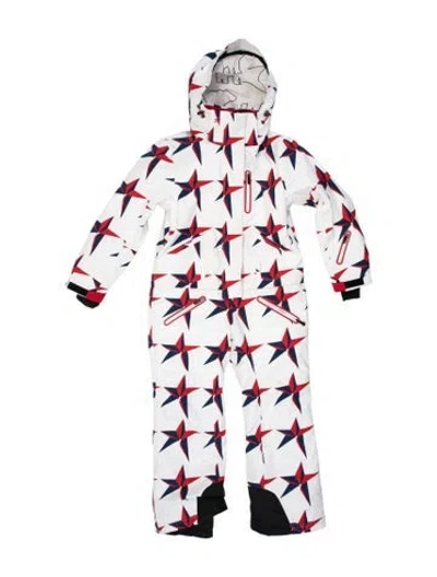 Pre-owned Perfect Moment Patterned Ski Suit In White
