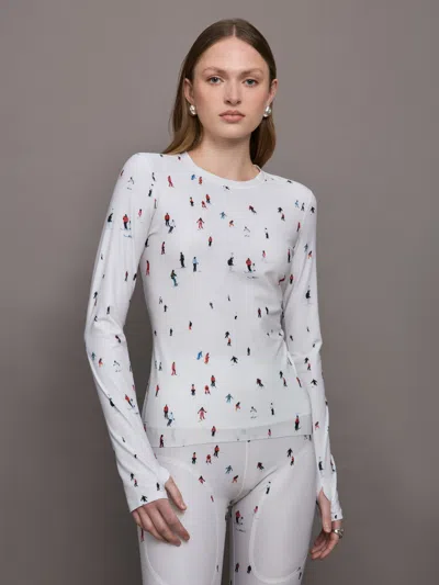 Perfect Moment Active Tee In Dede Ski Print