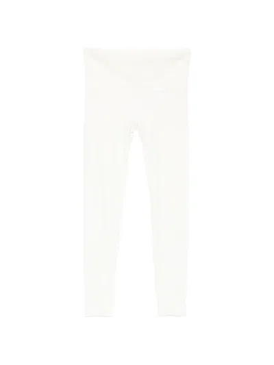 Perfect Moment Perfect High-waisted Ribbed Thermal Leggings In White