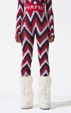Perfect Moment Perfect Jacquard Leggings In Red