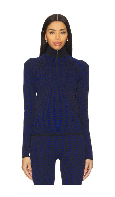 Perfect Moment Perfect Jacquard Top In Navy