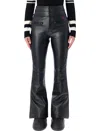 Perfect Moment Black Faux Leather Flared Ski Pants