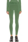 Perfect Moment Women Green Perfect Thermal Leggings, Xs Luxury Activewear For Women Darveys In Green