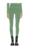 Perfect Moment Women Green Perfect Thermal Leggings, Xs Luxury Activewear For Women Darveys In Green