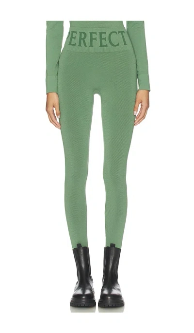 Perfect Moment Women Green Perfect Thermal Leggings, Xs Luxury Activewear For Women Darveys