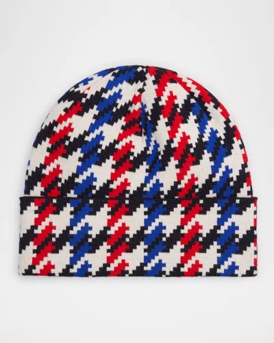 Perfect Moment Pillow Beanie In Houndstooth
