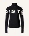 Perfect Moment Piste Intarsia Roll-neck Merino Sweater In Black