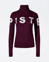 Perfect Moment Piste Merino Wool Sweater Xl In Burgundy