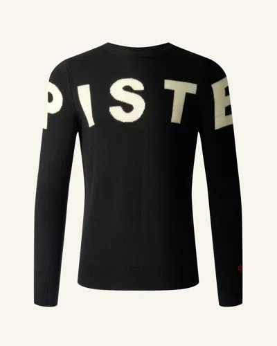 Perfect Moment Piste Merino Wool Sweater Xxl In Black