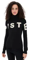 Perfect Moment Piste Sweater Ii Black In Animal Print