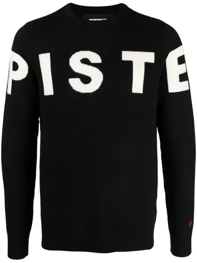 Perfect Moment Merino Wool Piste Sweater In Navy