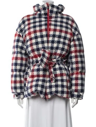Pre-owned Perfect Moment Plaid Print Jacket In White