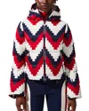 Perfect Moment Chevron Polar Flare Down Jacket L In Chevron Red Print
