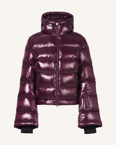Perfect Moment Polar Flare Down Ski Jacket In Burgundy