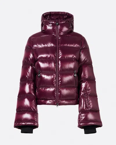Perfect Moment Polar Flare Down Jacket M In Burgundy