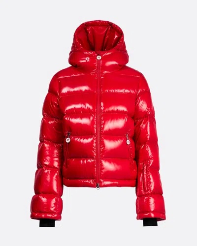 Perfect Moment Polar Flare Down Jacket M In Red