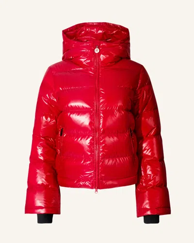 Perfect Moment Polar Flare Down Jacket S In Red-lakke