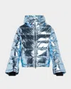 Perfect Moment Polar Flare Down Ski Jacket In Blue