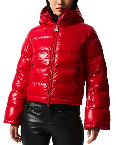 Perfect Moment Polar Flare Down Ski Jacket In Red