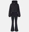 Perfect Moment Polar Flare Down Ski Suit In Black