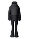 Perfect Moment Polar Flare Hooded Ski Suit In Black