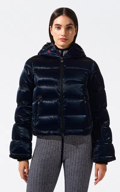 Perfect Moment Polar Flare Nylon Ski Jacket In Navy