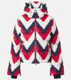 Perfect Moment Chevron Polar Flare Down Jacket L In Multicoloured
