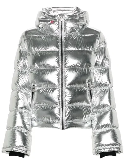 Perfect Moment Ausgestellte Jacke Im Metallic-look In 1757 - Silver Foil