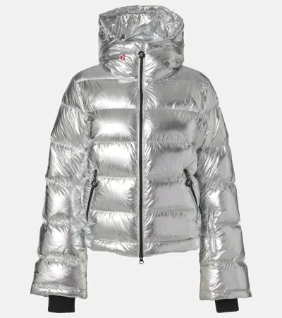 Perfect Moment Polar Flare Ski Jacket In Silver Foil