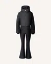 Perfect Moment Polar Flare Hooded Ski Suit In Black