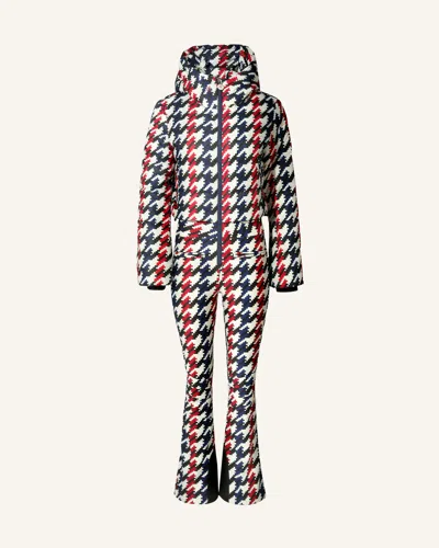 Perfect Moment Polar Flare Ski Suit Xl In Houndstooth
