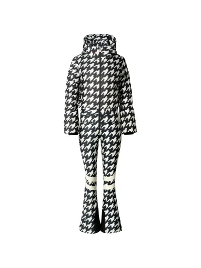 Perfect Moment Polar Houndstooth Ski Suit In Black