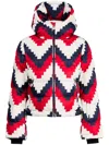 Perfect Moment Chevron Polar Flare Down Jacket L In White