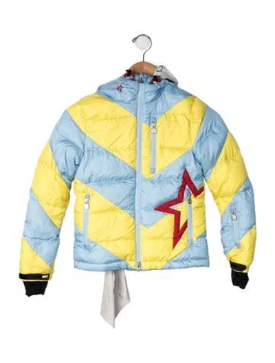 Pre-owned Perfect Moment Kids' Printed Down Coat In Blue