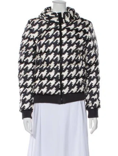 Pre-owned Perfect Moment Printed Down Jacket In Black