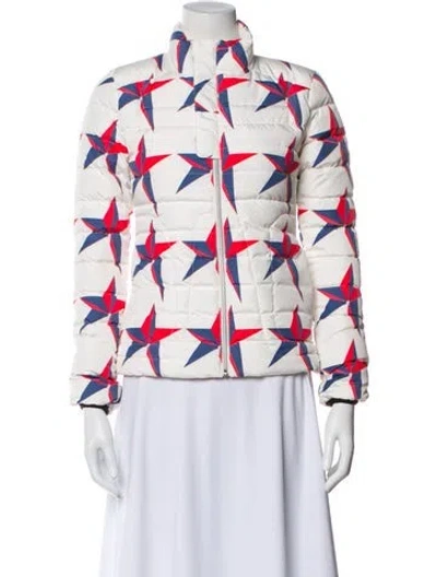 Pre-owned Perfect Moment Printed Down Jacket In White