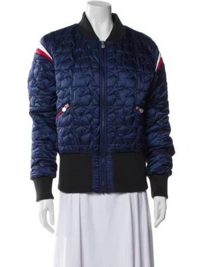 Pre-owned Perfect Moment Printed Puffer Jacket In Blue