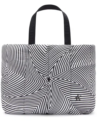 Perfect Moment Printed Tote Bag In Black
