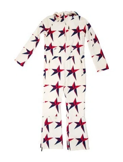 Pre-owned Perfect Moment Printed Turtleneck Jumpsuit In Neutral