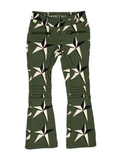 Pre-owned Perfect Moment Printed Wide Leg Pants In Green