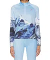 Perfect Moment Quarter Zip Base Layer Top In Ski Lift Blue In Blue