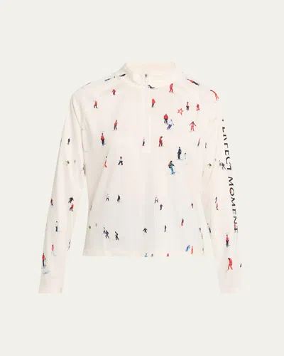 Perfect Moment Quarter-zip Ski Base Layer In White