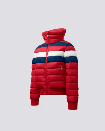 Perfect Moment Kids' Queenie Down Jacket In Red