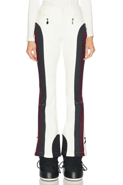 Perfect Moment Queenie Mid Rise Stripe Pant In Antique White