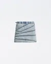 Perfect Moment Quilted Denim Mini Skirt In Light-denim