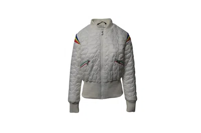 Perfect Moment Quilted Jacket In White Polyester In Gray
