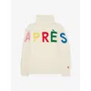 Perfect Moment Apres Turtleneck Wool Jumper 6-14 Years Rainbow/snow Whit In Multi