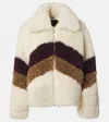 Perfect Moment Luna Reversible Shearling Jacket In Multicoloured